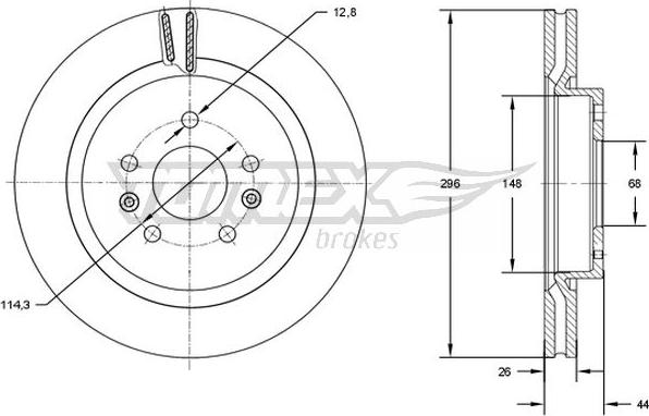 TOMEX brakes TX 72-99 - Гальмівний диск avtolavka.club