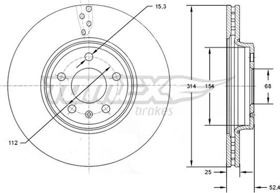 TOMEX brakes TX 72-48 - Гальмівний диск avtolavka.club