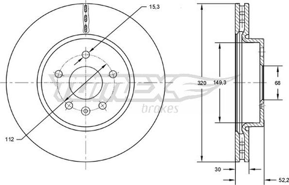 TOMEX brakes TX 72-56 - Гальмівний диск avtolavka.club