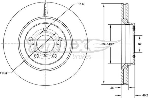 TOMEX brakes TX 72-64 - Гальмівний диск avtolavka.club