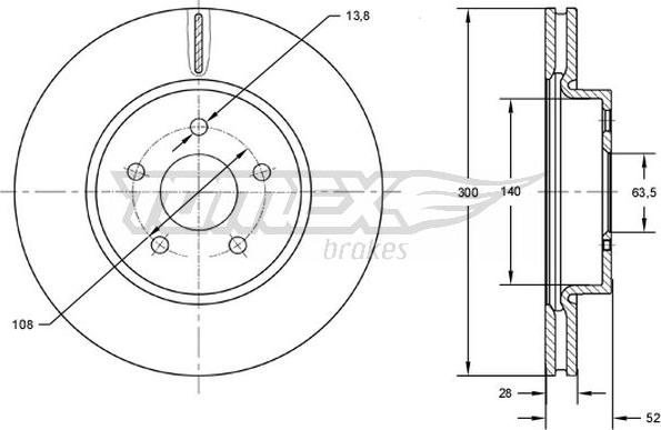 TOMEX brakes TX 72-80 - Гальмівний диск avtolavka.club