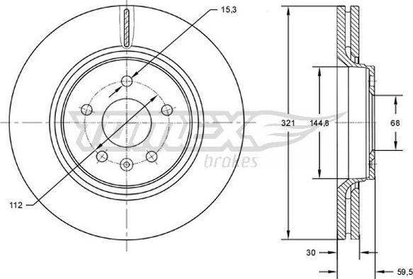 TOMEX brakes TX 72-81 - Гальмівний диск avtolavka.club