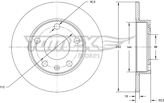 TOMEX brakes TX 72-26 - Гальмівний диск avtolavka.club