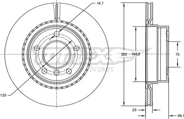 TOMEX brakes TX 72-72 - Гальмівний диск avtolavka.club