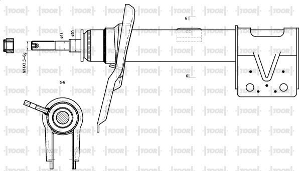 TOOR SG15160 - Амортизатор avtolavka.club