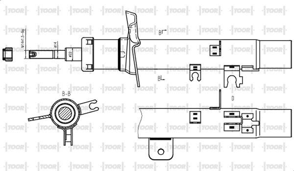 TOOR SG10520 - Амортизатор avtolavka.club