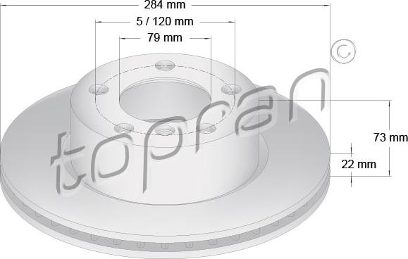 Topran 501 900 - Гальмівний диск avtolavka.club