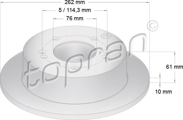 Topran 820 381 - Гальмівний диск avtolavka.club