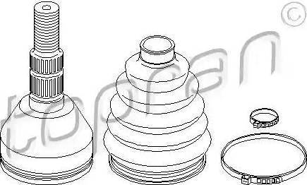 Topran 207 192 - Шарнірний комплект, ШРУС, приводний вал avtolavka.club