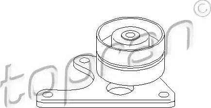 Topran 720 136 - Паразитний / Провідний ролик, зубчастий ремінь avtolavka.club