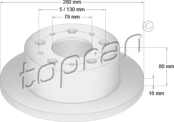 Topran 722 597 - Гальмівний диск avtolavka.club