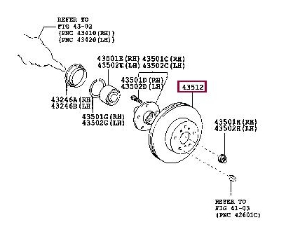 TOYOTA 43512 08040 - Гальмівний диск avtolavka.club