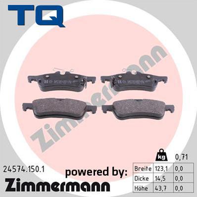 TQ 244964 - Гальмівні колодки, дискові гальма avtolavka.club