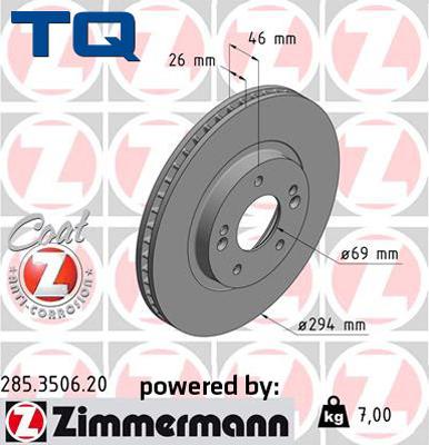 TQ TQ-BD0545 - Гальмівний диск avtolavka.club