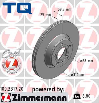 TQ TQ-BD0153 - Гальмівний диск avtolavka.club