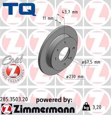 TQ TQ-BD0542 - Гальмівний диск avtolavka.club