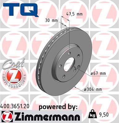 TQ TQ-BD0737 - Гальмівний диск avtolavka.club