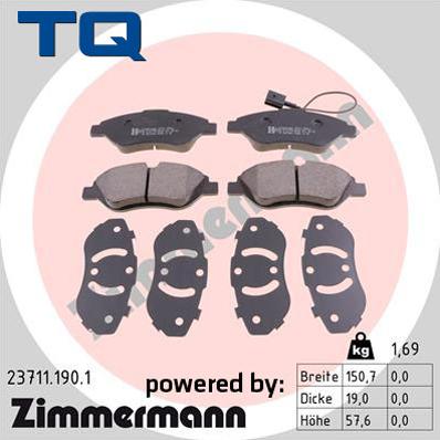 TQ 244800 - Гальмівні колодки, дискові гальма avtolavka.club