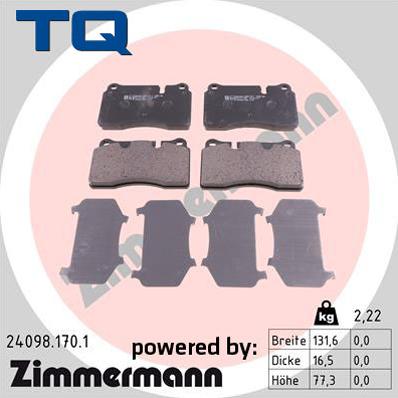 TQ 244812 - Гальмівні колодки, дискові гальма avtolavka.club