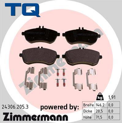 TQ 244817 - Гальмівні колодки, дискові гальма avtolavka.club