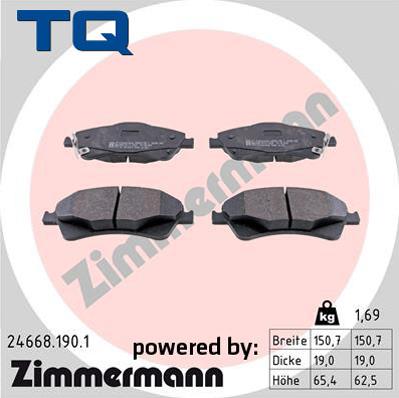 TQ 244824 - Гальмівні колодки, дискові гальма avtolavka.club