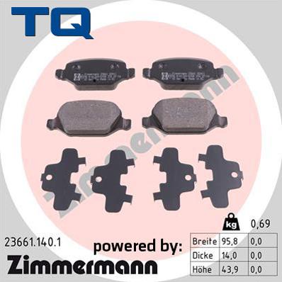 TQ 222696 - Гальмівні колодки, дискові гальма avtolavka.club