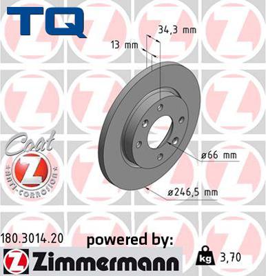 TQ TQ-BD0024 - Гальмівний диск avtolavka.club