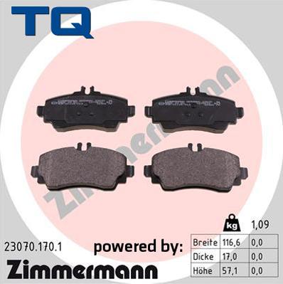 TQ 222670 - Гальмівні колодки, дискові гальма avtolavka.club