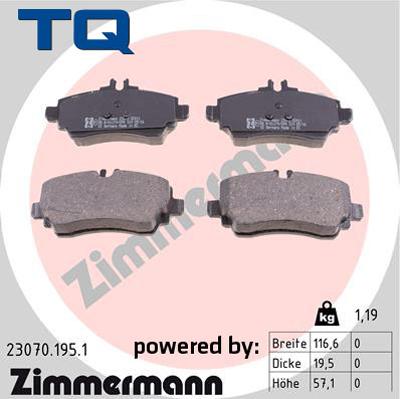 TQ 222671 - Гальмівні колодки, дискові гальма avtolavka.club