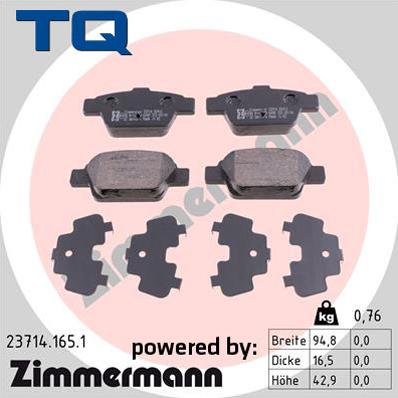 TQ 222700 - Гальмівні колодки, дискові гальма avtolavka.club