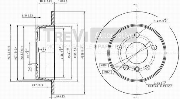 Trevi Automotive BD1059 - Гальмівний диск avtolavka.club