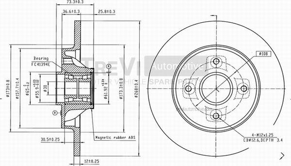 Trevi Automotive BD1082 - Гальмівний диск avtolavka.club