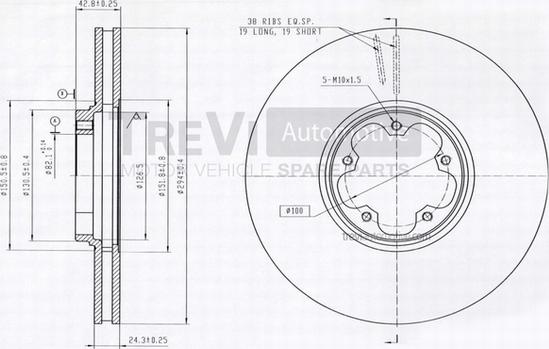 Trevi Automotive BD1152 - Гальмівний диск avtolavka.club