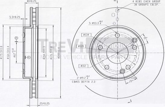 Trevi Automotive BD1139 - Гальмівний диск avtolavka.club