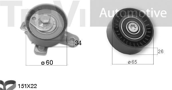 Trevi Automotive KD1419 - Комплект ременя ГРМ avtolavka.club