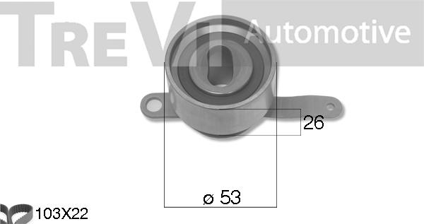 Trevi Automotive KD1488 - Комплект ременя ГРМ avtolavka.club