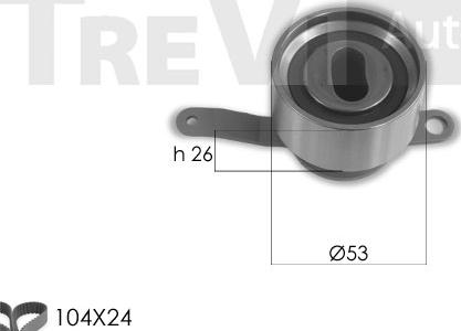 Trevi Automotive KD1430 - Комплект ременя ГРМ avtolavka.club