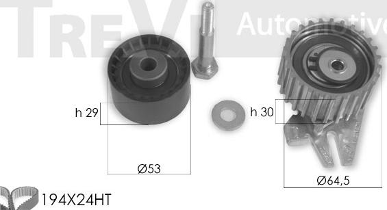 Trevi Automotive KD1426 - Комплект ременя ГРМ avtolavka.club