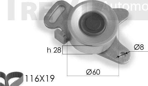 Trevi Automotive KD1040 - Комплект ременя ГРМ avtolavka.club