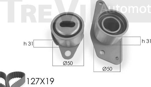 Trevi Automotive KD1055 - Комплект ременя ГРМ avtolavka.club