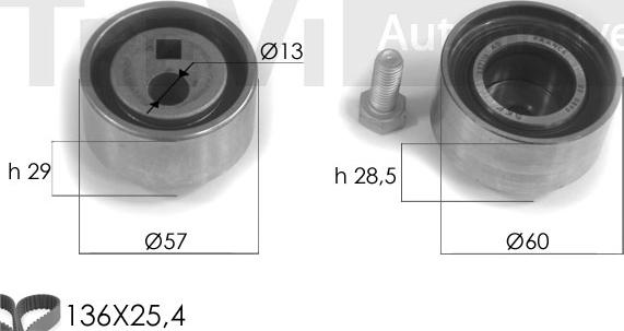 Trevi Automotive KD1069 - Комплект ременя ГРМ avtolavka.club