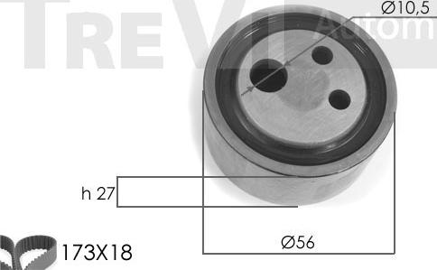 Trevi Automotive KD1063 - Комплект ременя ГРМ avtolavka.club