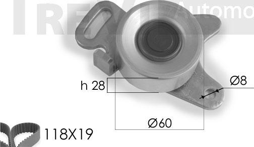 Trevi Automotive KD1039 - Комплект ременя ГРМ avtolavka.club