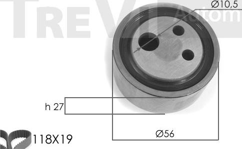 Trevi Automotive KD1027 - Комплект ременя ГРМ avtolavka.club