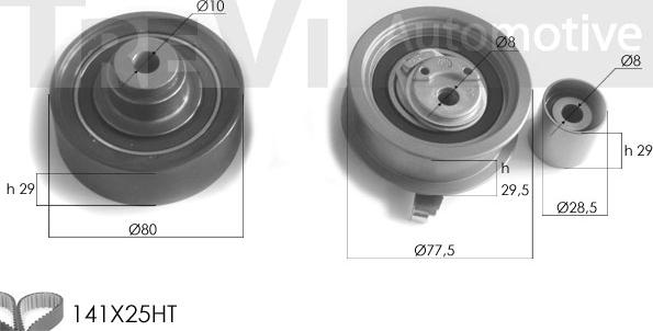 Trevi Automotive KD1100 - Комплект ременя ГРМ avtolavka.club