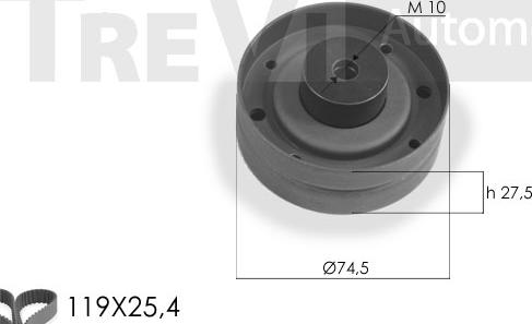 Trevi Automotive KD1110 - Комплект ременя ГРМ avtolavka.club