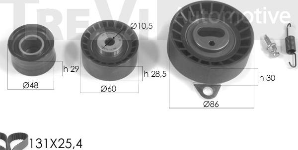 Trevi Automotive KD1182 - Комплект ременя ГРМ avtolavka.club