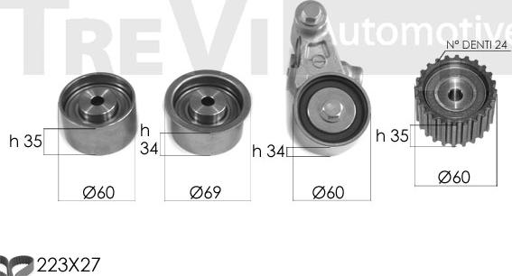 Trevi Automotive KD1399 - Комплект ременя ГРМ avtolavka.club