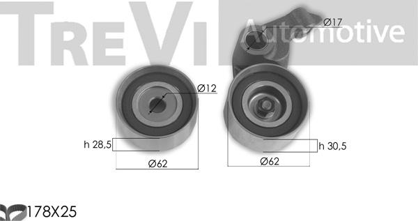 Trevi Automotive KD1394 - Комплект ременя ГРМ avtolavka.club