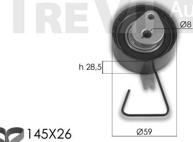 Trevi Automotive KD1315 - Комплект ременя ГРМ avtolavka.club